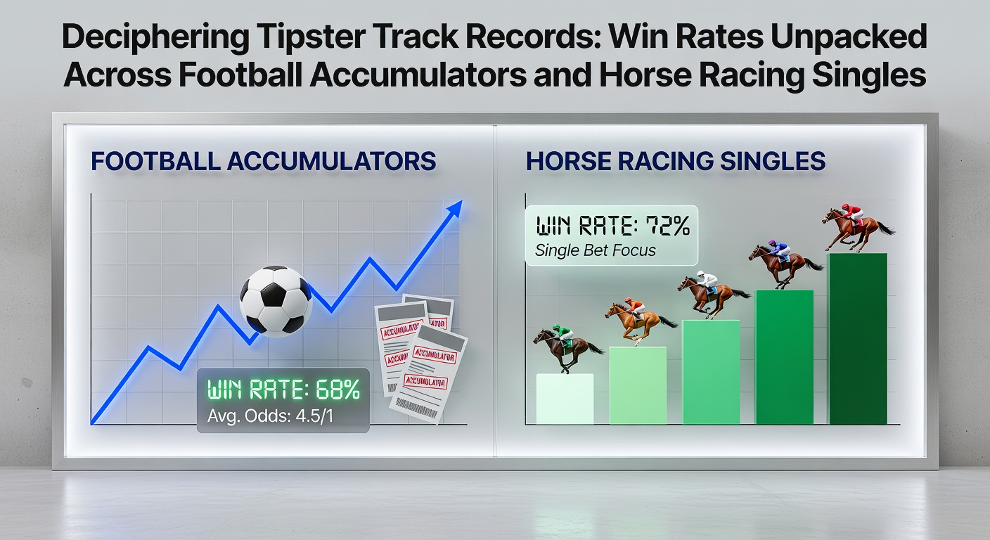 Bar chart comparing average win rates for football accumulators versus horse racing singles over a 12-month period, highlighting stark differences in performance metrics