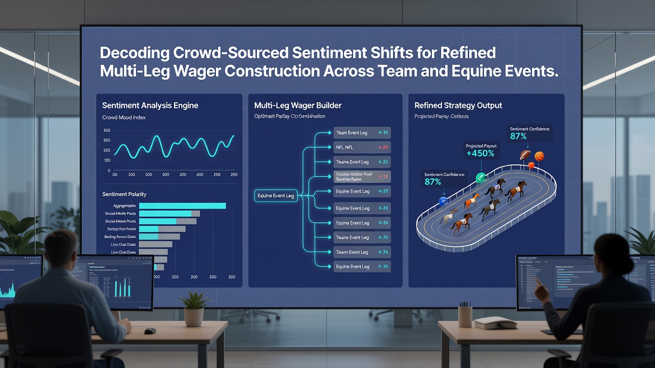 Crowd sentiment analysis dashboard showing real-time shifts in football and horse racing discussions