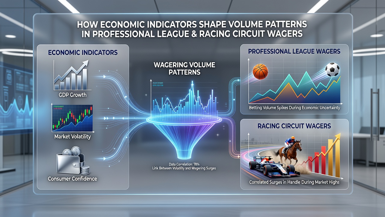 Graphs depicting inflation trends alongside betting volume fluctuations at stadiums and tracks