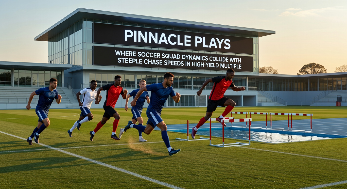 Steeplechase horse leaping a water jump in mid-race stride, evoking the explosive speed that pairs with soccer's squad intensity for pinnacle accumulator builds