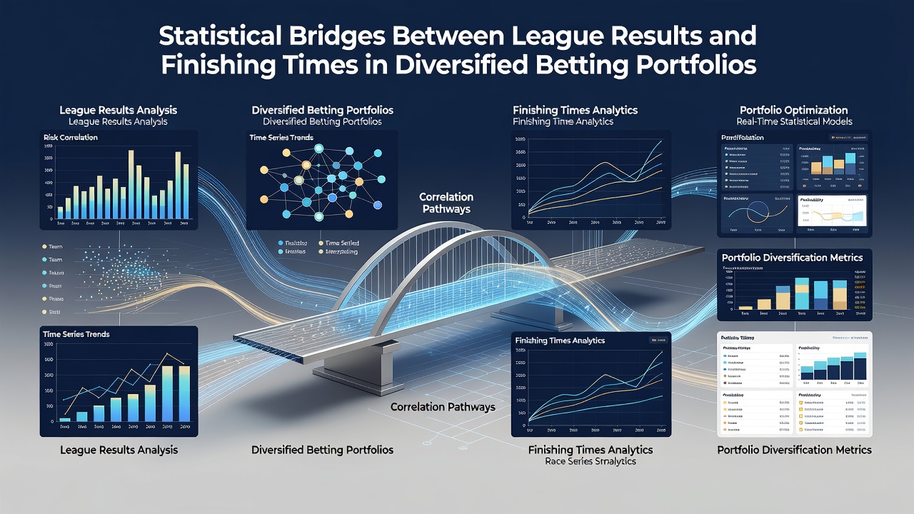Diversified betting portfolio graphs showing cross-sport statistical correlations between league standings and race finishing times