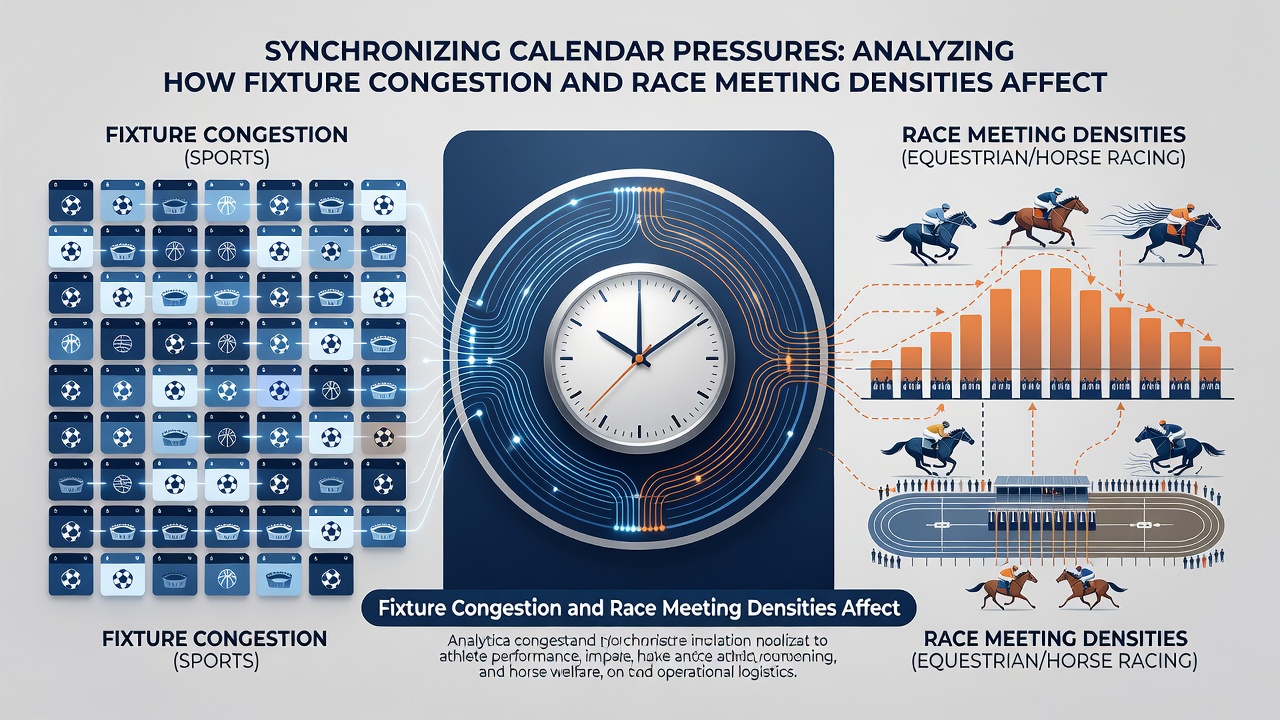 Detailed chart of race meeting densities overlaid with football fixture lists and performance impact annotations
